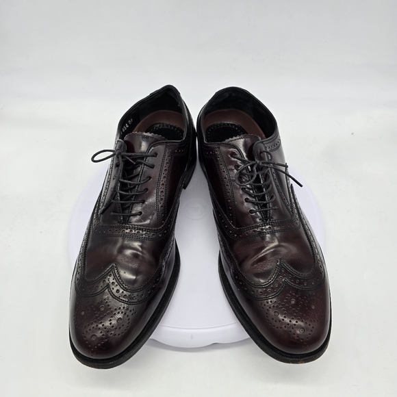 Florsheim Shoes Men's 11D Wingtip Oxford Polished Leather Thick Sole - Picture 10 of 10